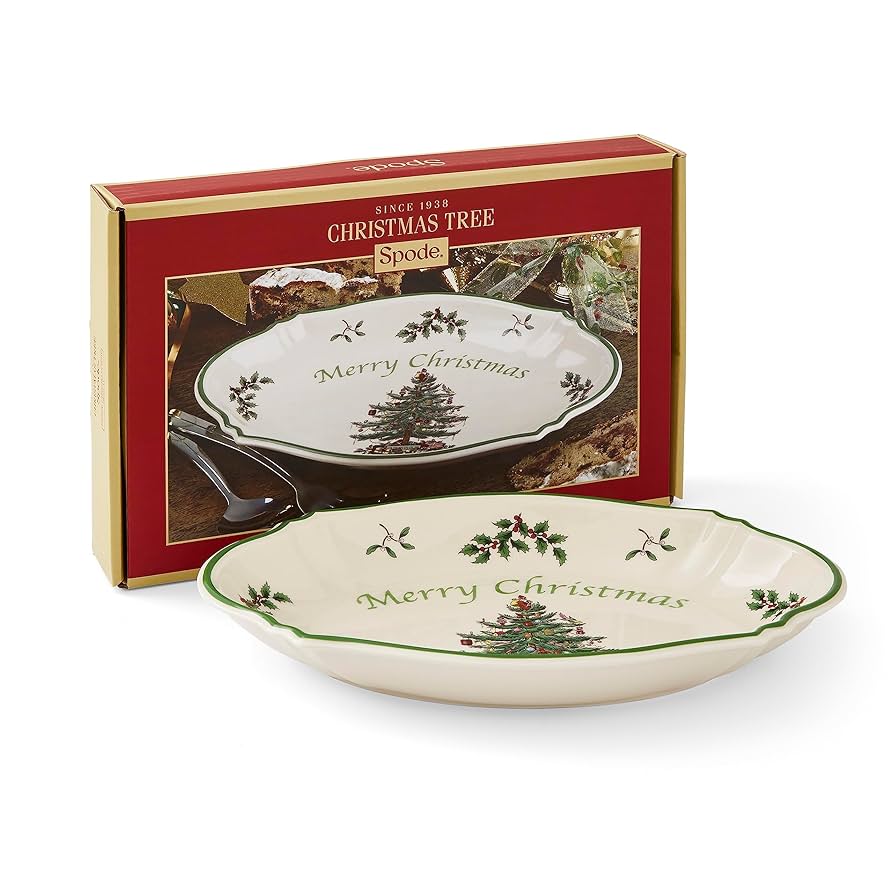 Amazon.com: Spode Christmas Tree Oval Festive Tray - 6-Inch