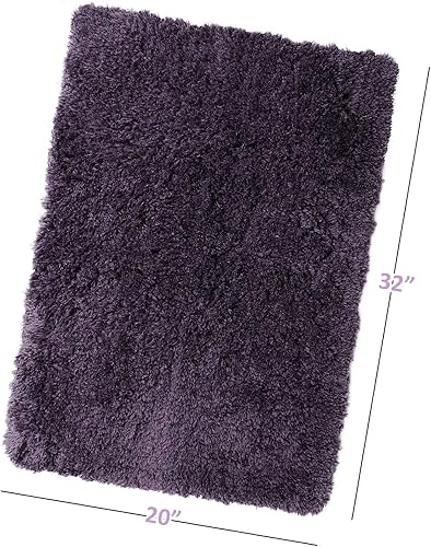 Miniatura 5 de Clara Clark Tapete de baño peludo con respaldo antideslizante de goma Tapete de baño súper suave