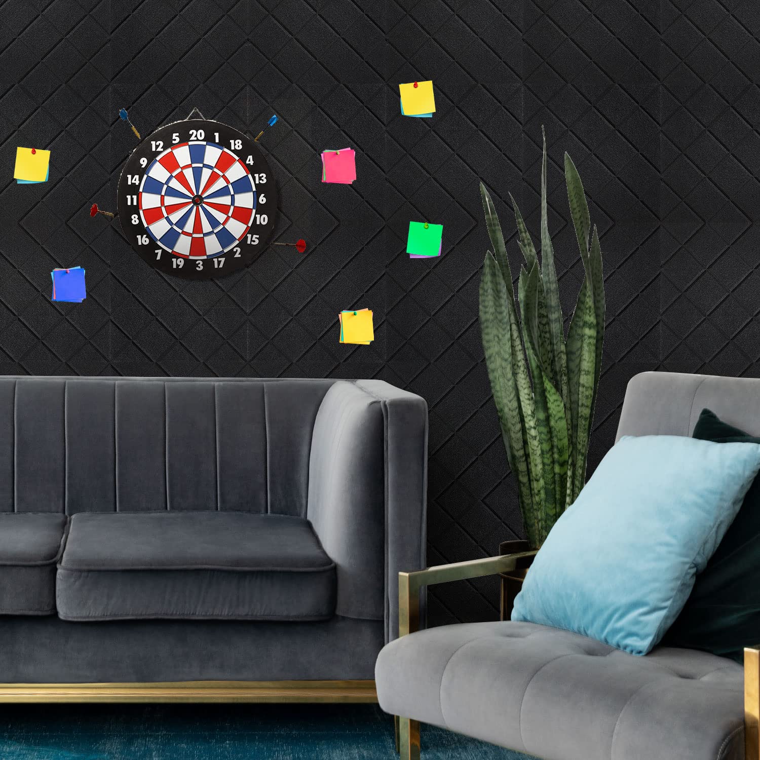 Pannelli Acustici Autoadesivi | 12 Pezzi | Fonoassorbenti | Isolamento Acustico Parete | Tagliabili | Alta Densità - Foto 2