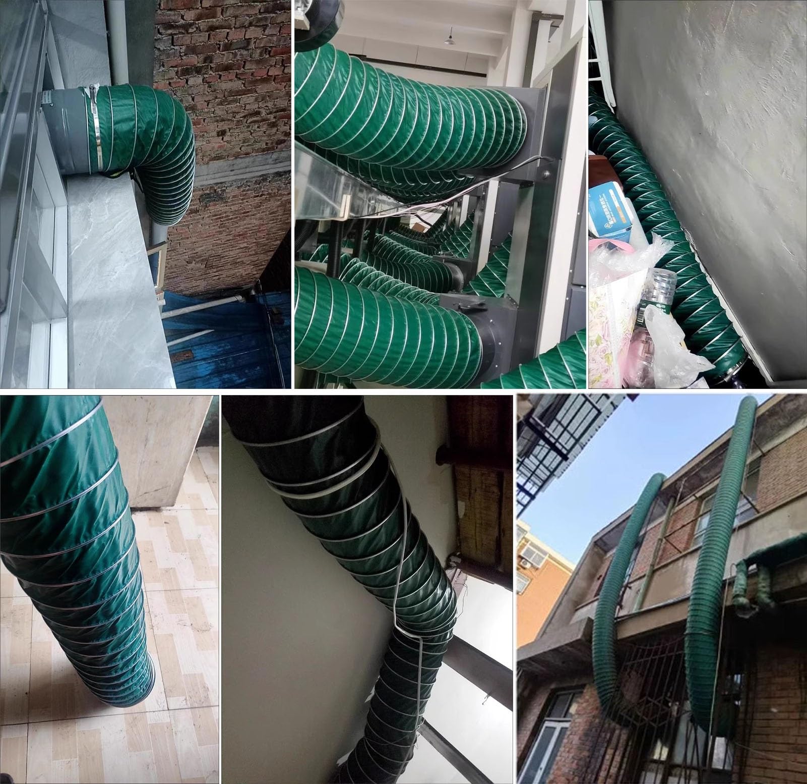 Abluftschlauch Abluftschlauch für Abluftventilatoren, Abluftschlauch für Wäschetrockner für Beengte Platzverhältnisse, Luftführung für Außenbad-Lüftungsventilatoren(1m(3.3ft),Dia- 100mm(4in))