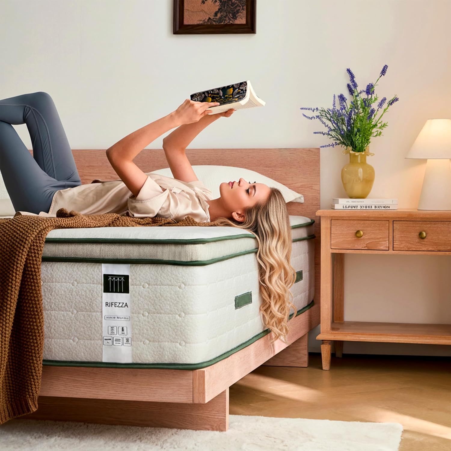 14" Hybrid Full Mattress, Medium-Firm Gel Memory Foam & Pocket Coils, Pressure Relief, Cooling Pillow Top, Edge Support, CertiPUR-US