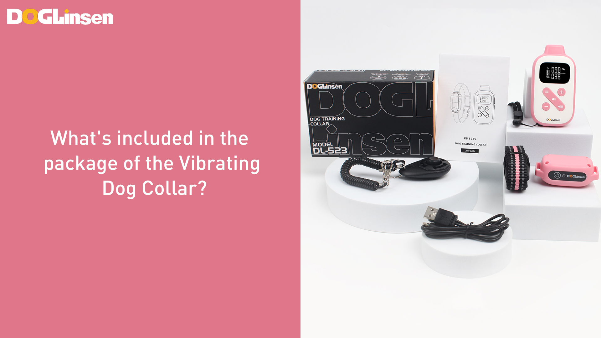 Amazon.com: DOGLinsen No Shock Dog Training Collar, Beep and Vibrating Dog  Collar with Remote 2800Ft, Vibration Collar for Small Medium Large Dogs - No  Prongs : Pet Supplies