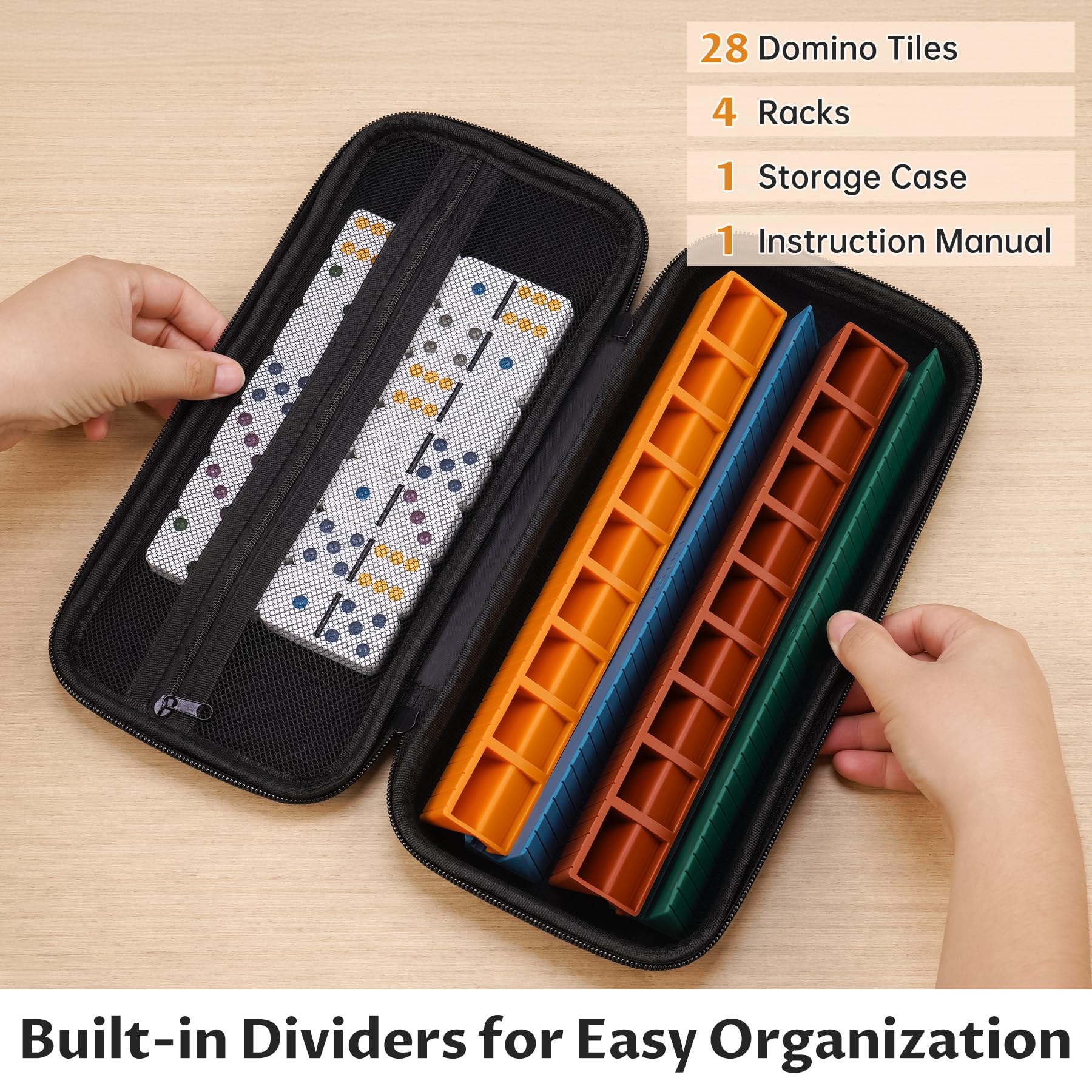 Ensemble de dominos avec 4 étagères