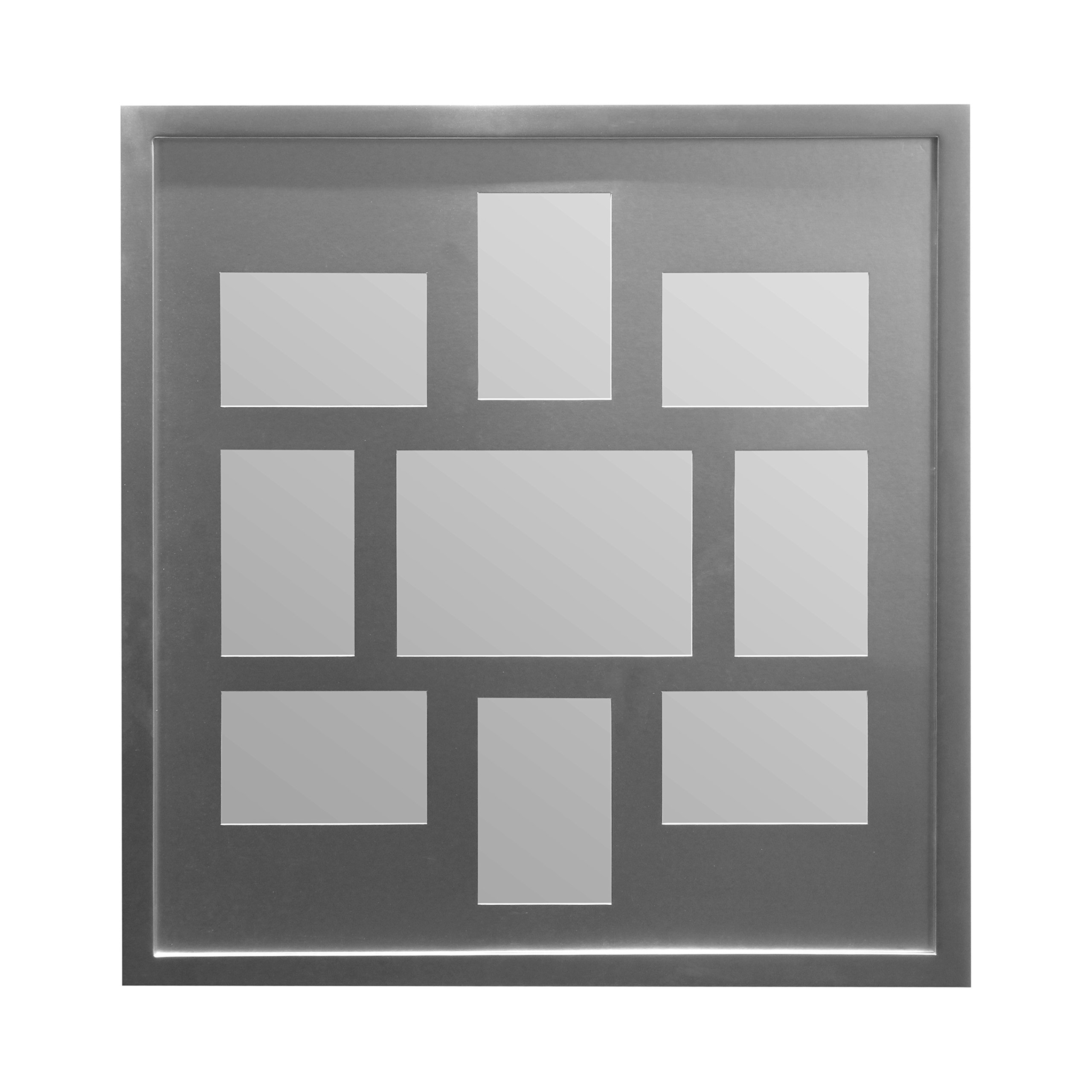 Premier Housewares 9 Photo Multi Frame - Silver - Rectangular
