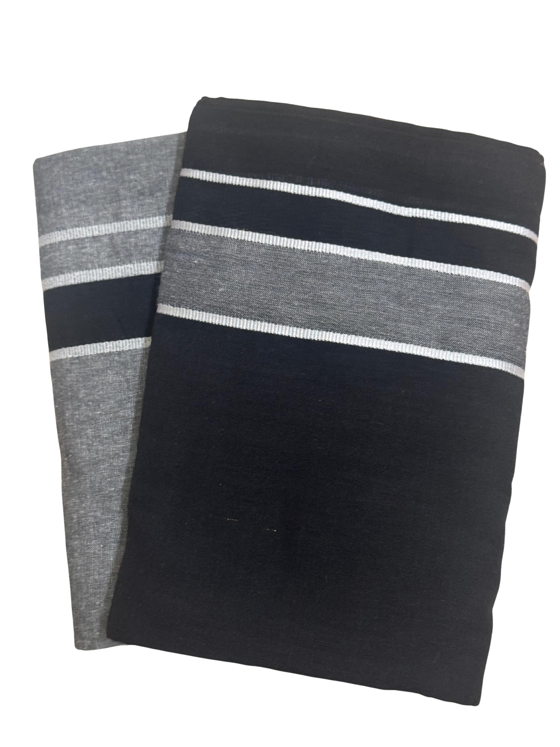 mithulya cotton Men's Pure Cotton Dhoti/Lungi with Black & Grey Stripe Border | Soft & Breathable| Free Size-picture-25
