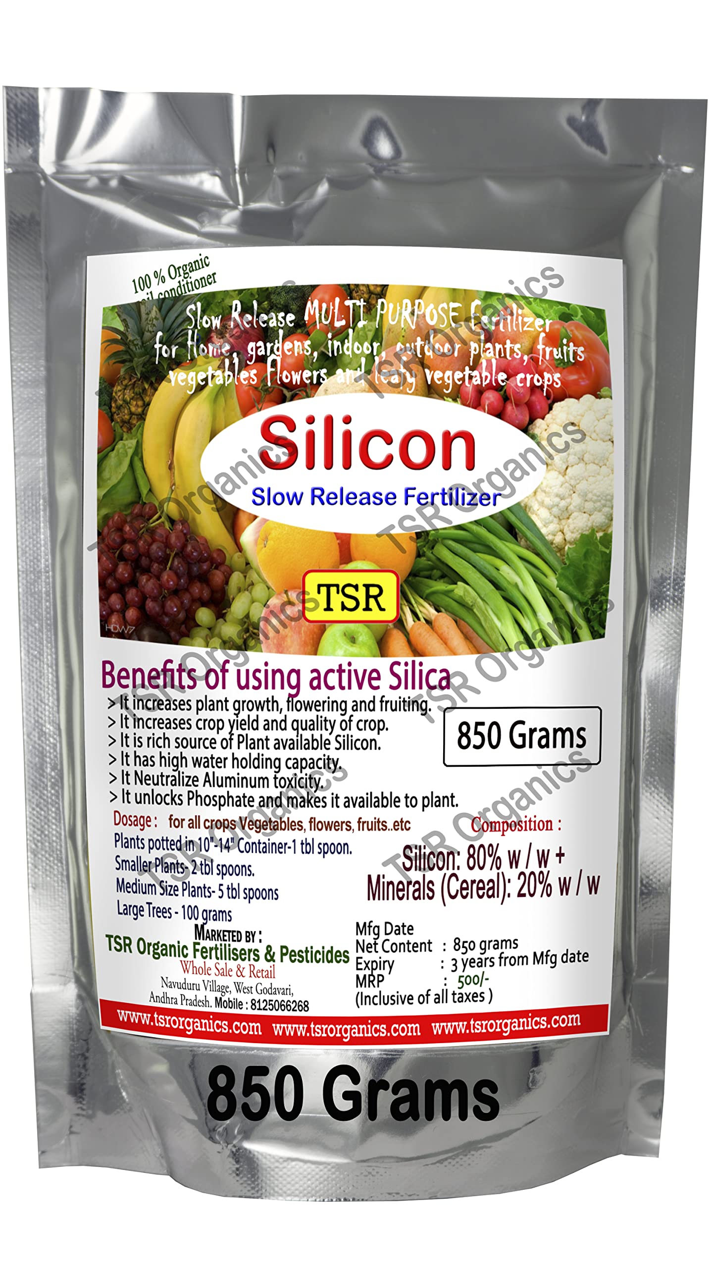 TSR Organic fertilisers & Pesticides Silicon Slow Release Fertilizer, 850 g (B07D4CCNKF) Amazon Price History, Amazon Price Tracker