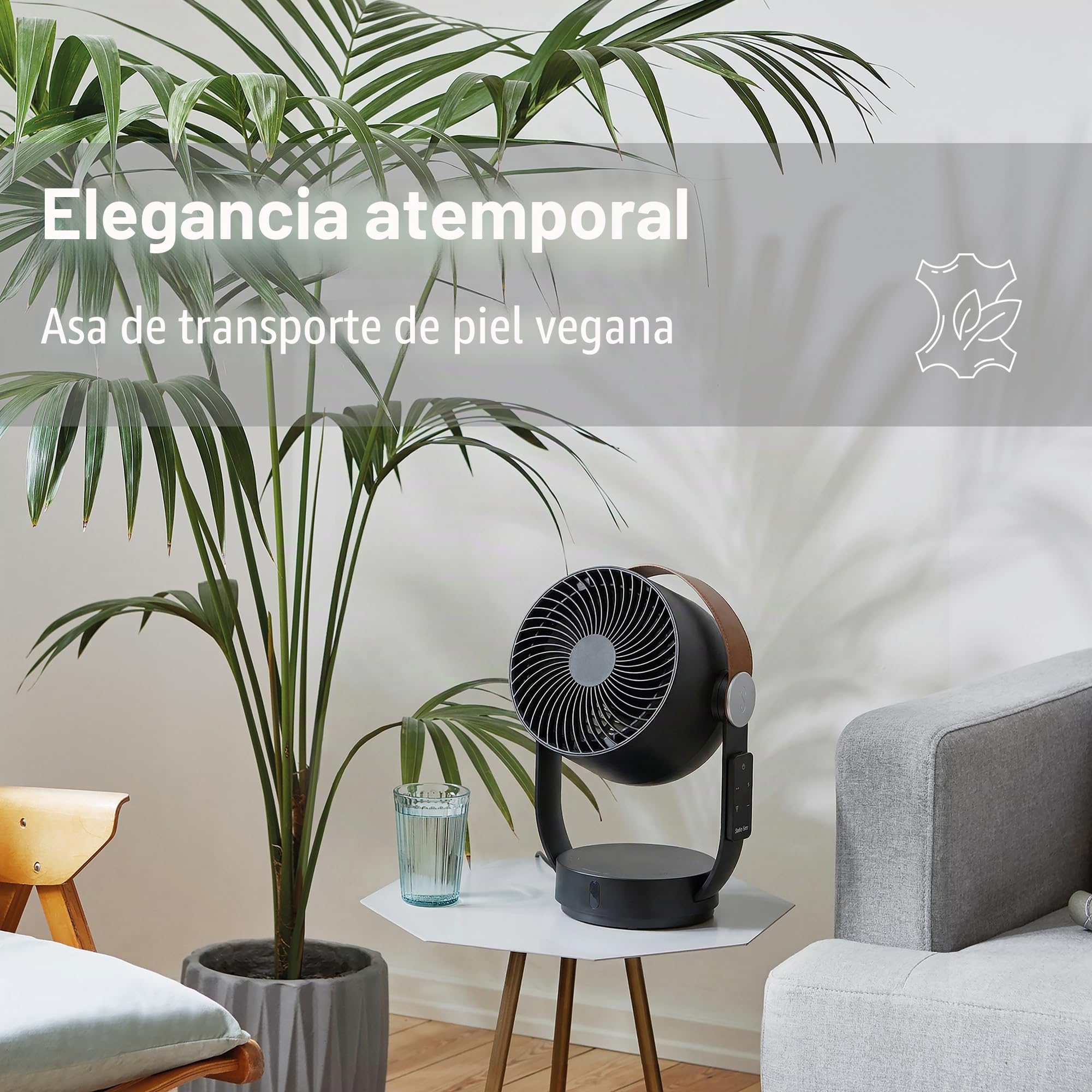 Stadler Form Circulador de aire 3D Leo, ventilador con función de giro horizontal y vertical, largo alcance de hasta 8 m, con mando a distancia, blanco