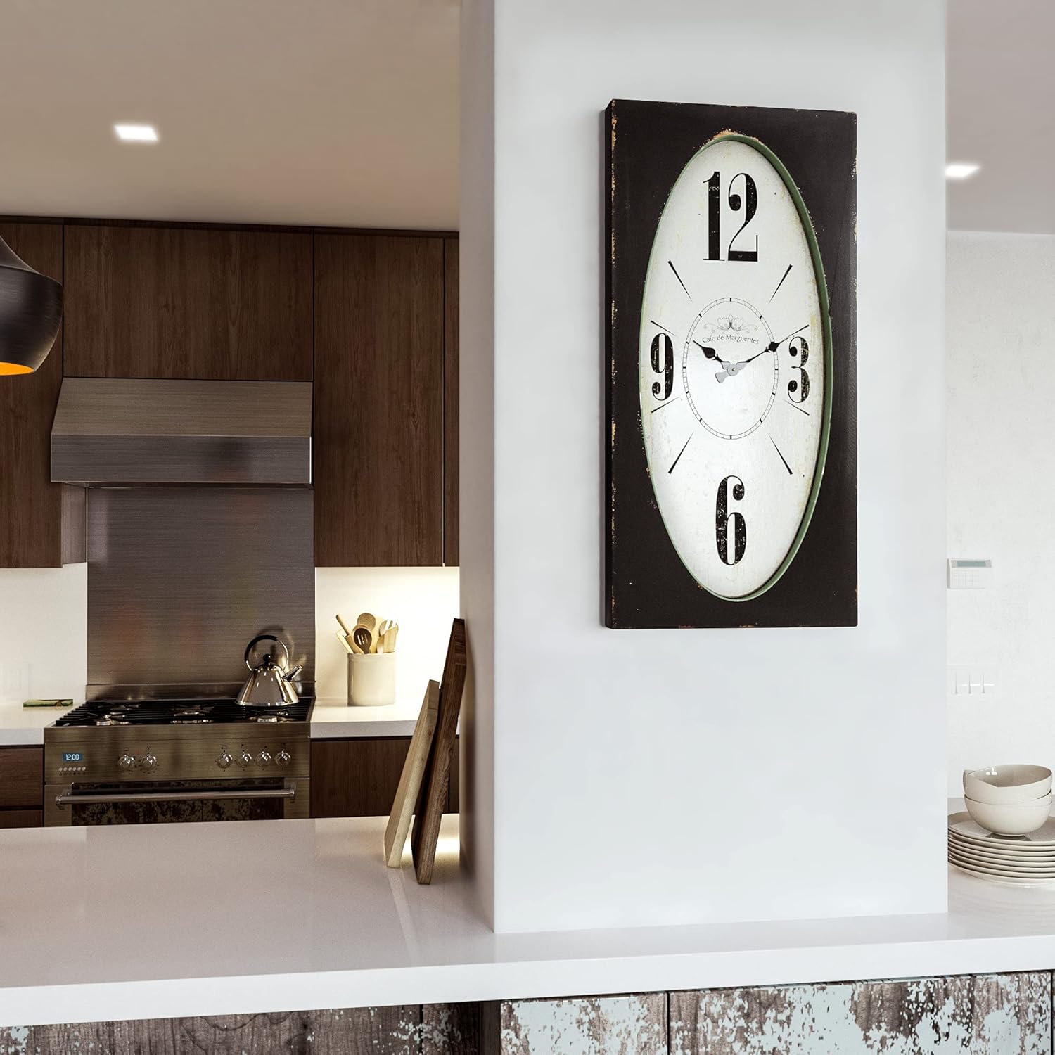 Yosemite Home Decor Speakeasy Spokes Wall Clock, 2 x 15 x 27