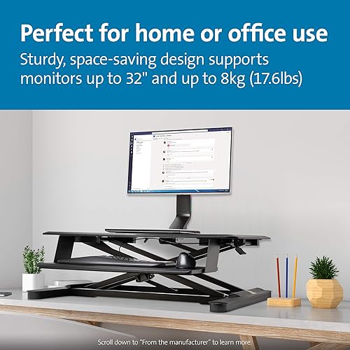 Miniatura 7 de Kensington Soporte de escritorio para monitor individual, soporte Vesa con abrazadera en C para Samsung LG de hasta 32 pulgadas, montaje vertical de