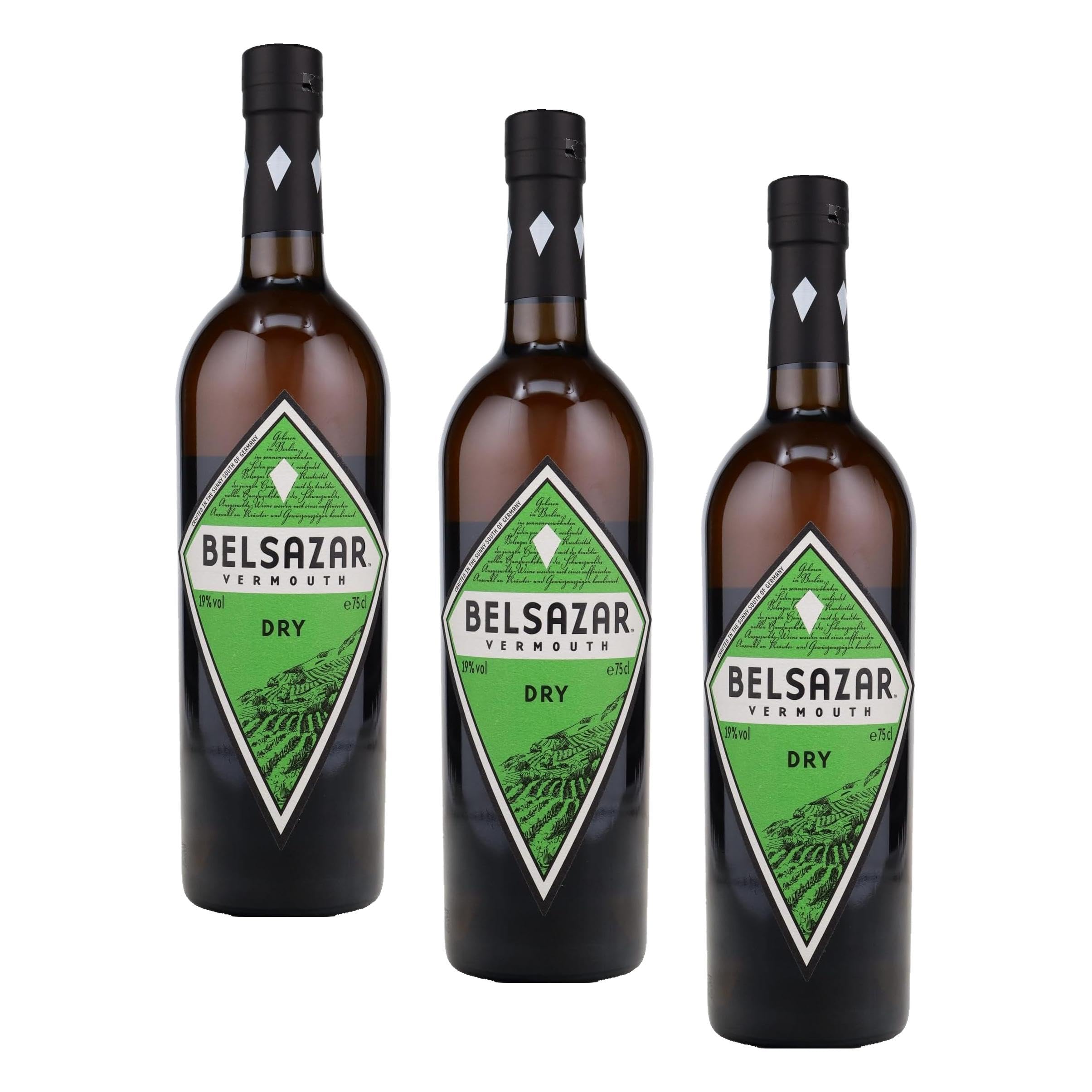 Belsazar Dry Vermouth, Trockener Wermut aus dem Schwarzwald, Aperitif (1 x 0,75 l) (Packung mit 3)