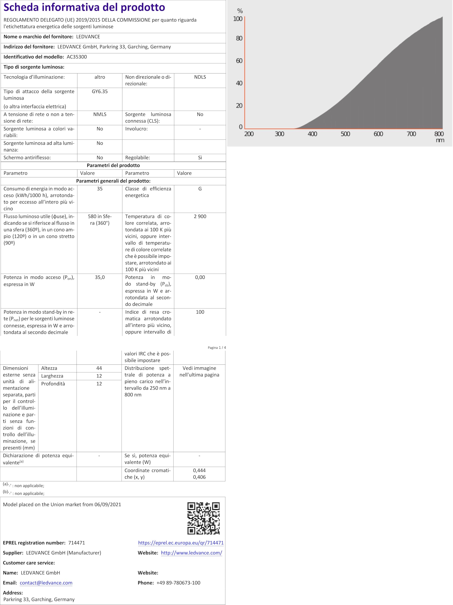 Lampada Fluorescente Osram 15W - Luce Bianca Naturale (840), Dimmabile - Foto 4