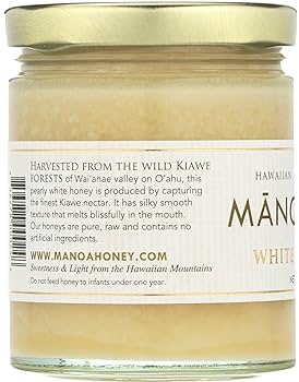 Amazon | Manoa Honey ハワイ産はちみつ ホワイト キアヴェ 8oz