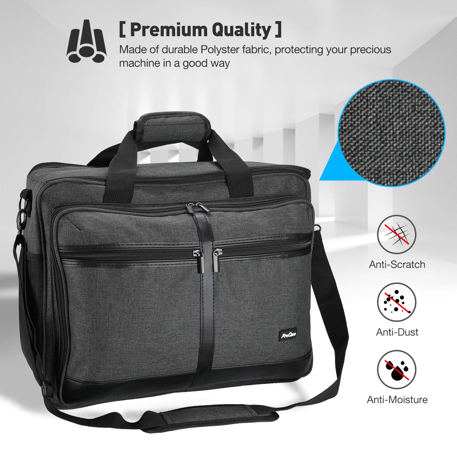 Borsa Per Macchina Da Cucire ProCase - Trasporto Imbottito, Tracolla Regolabile | Per Singer, Brother, Janome - Foto 7