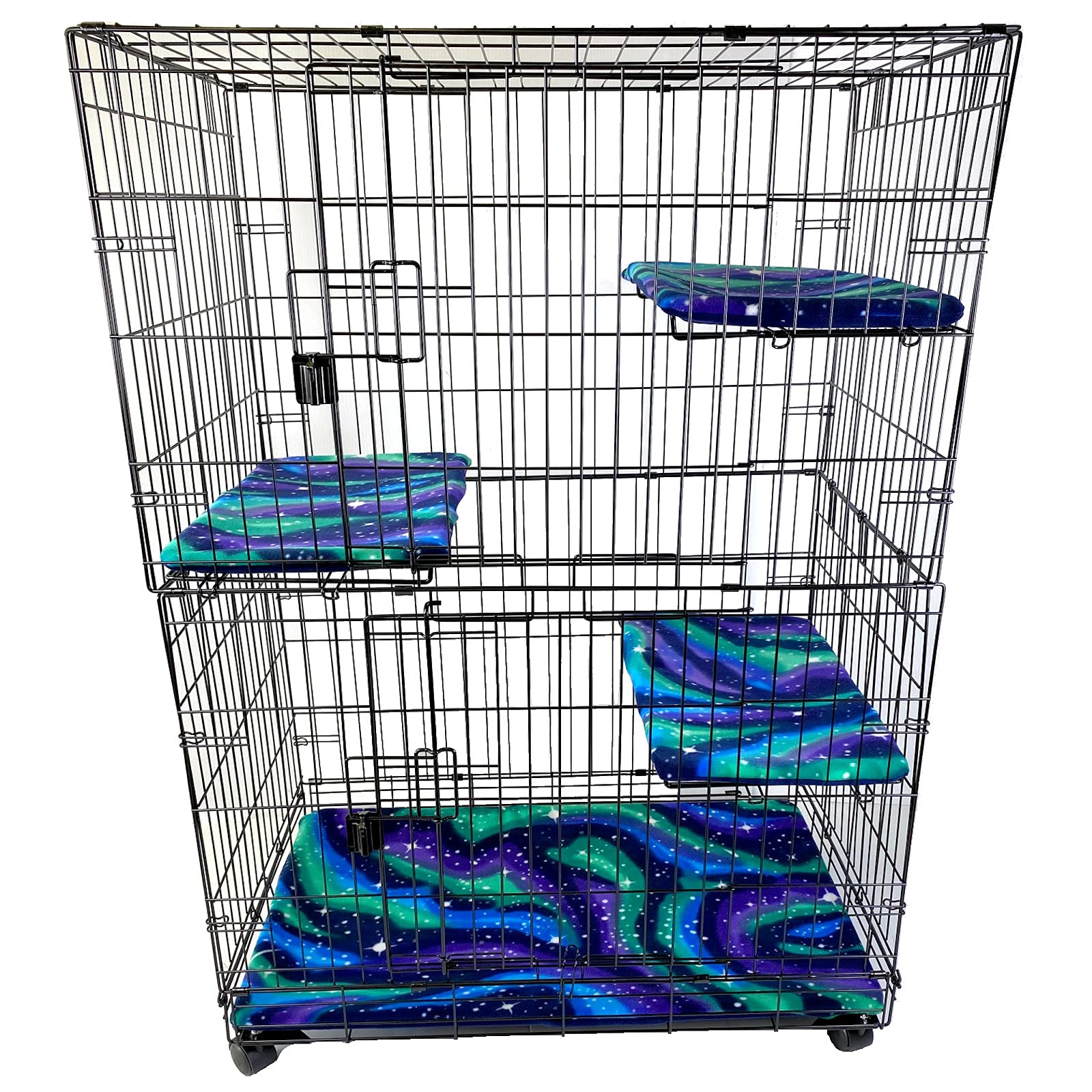Washable Fleece Liners for Amazon Basics Large 3-Tier Cat Cage (Cage Not Included)