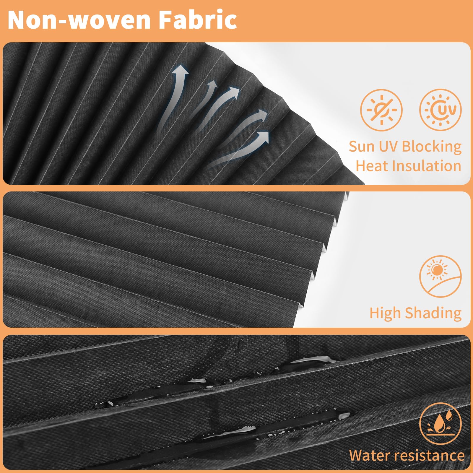 MI CASA Stick on Blinds Windows, No Drill Instant Temporary Curtains 90W x 150H cm Light Filtering Shade - Image 3