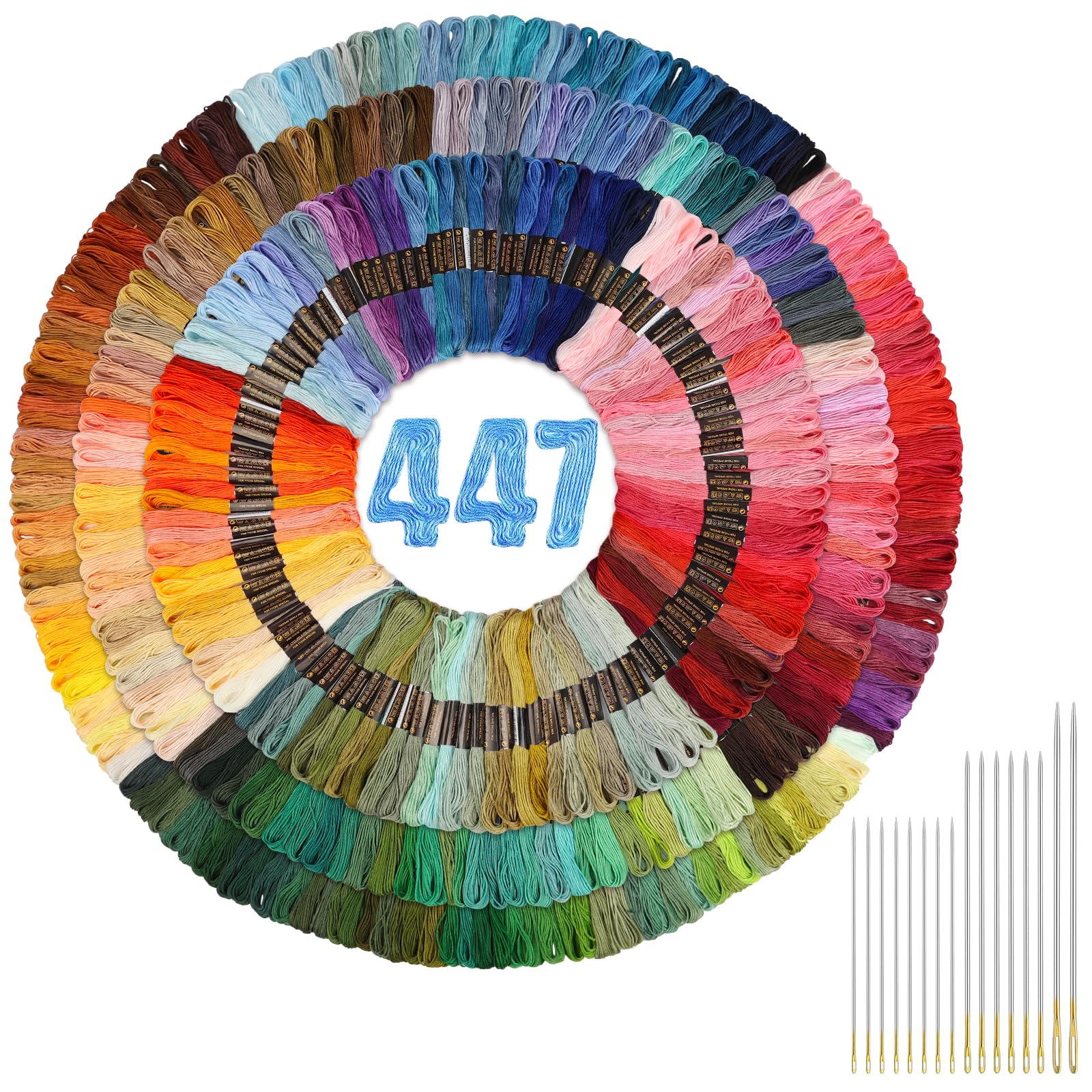 Embroidery Floss Kit - 124 Colors & Needles -8 Embroidery Floss Kit - 124 Colors & Needles -8