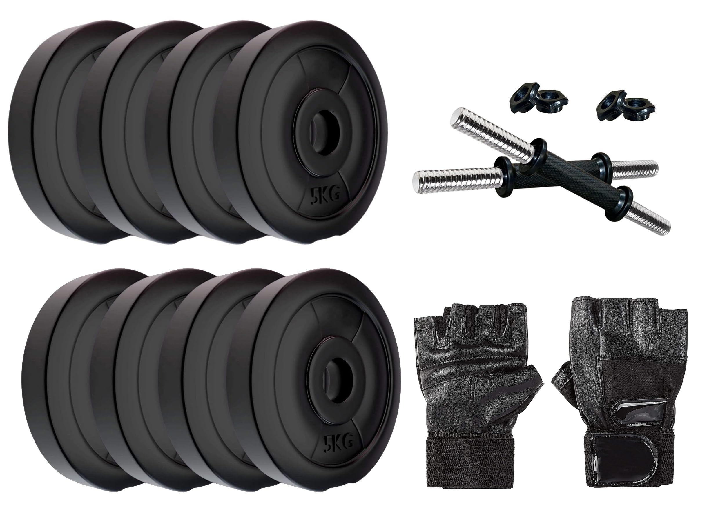 GYM INSANE Dumbbell Set, 16Kg Adjustable Dumbbell Set With 1 Pair of Adjustable Dumbbell Rods, PVC Dumbbell Plates & 1 Pair Gym Gloves, Home Gym Combo, Exercise & Fitness Sets (B0CXYHWQJM) Amazon Price History, Amazon Price Tracker