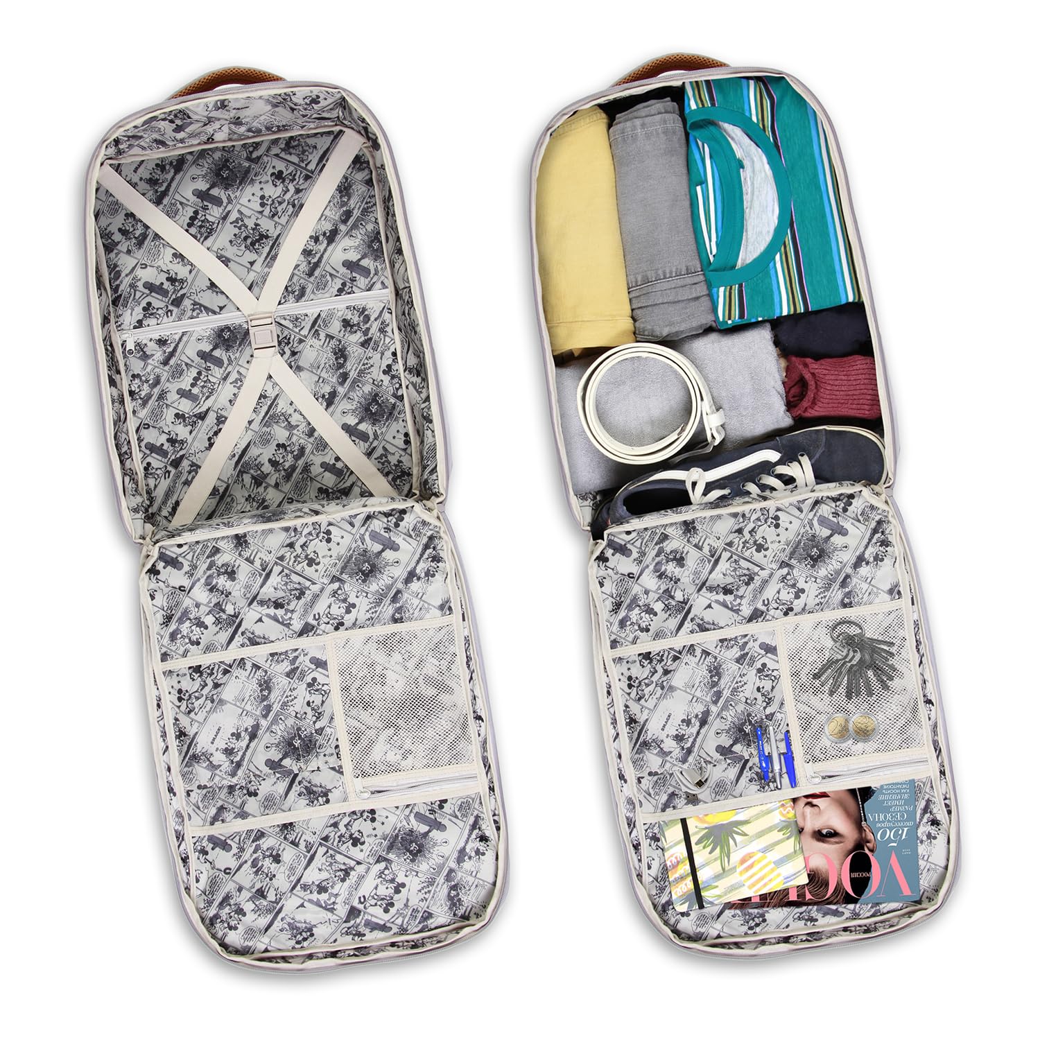 Disney Plecak unisex Mercury Cabin Bag (1 szt.), Wielokolorowa Myszka Miki, Underseat 40x20x25cm, Plecak Mercury