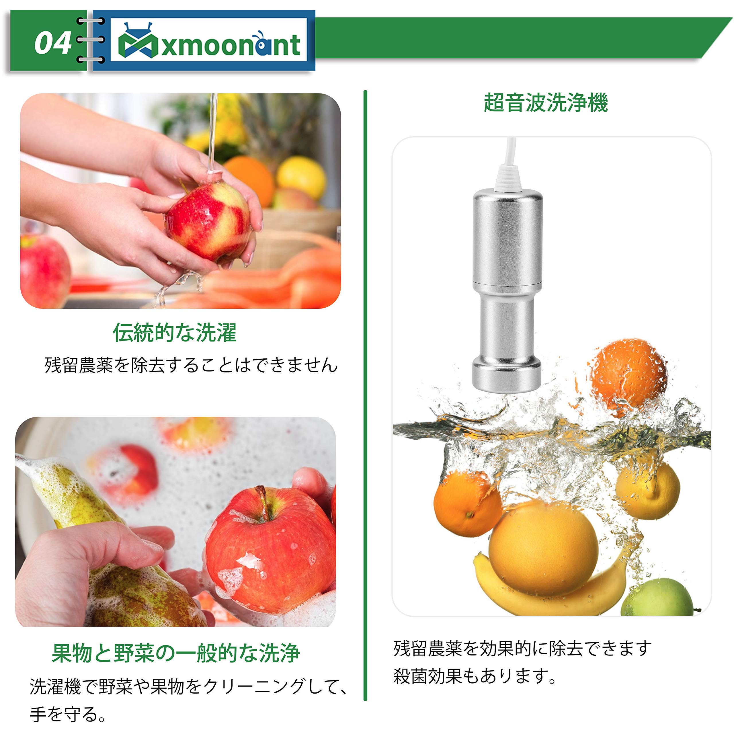 Amazon.co.jp: Mxmoonant 超音波ミニ洗濯機 洗浄クリーナー 超音波