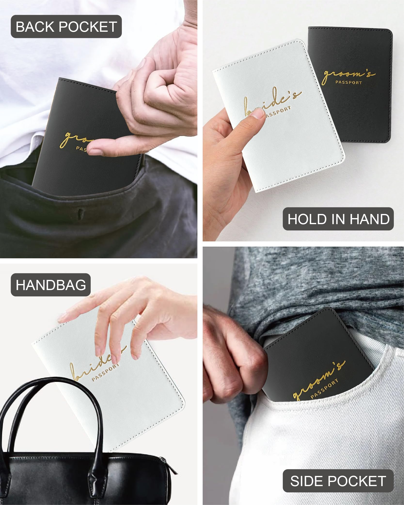 Funda para Pasaporte para Esposo y Esposa, Regalos de Boda para Parejas, Soporte para Pasaporte para Viajes, artículos Esenciales de Viaje de Luna de Miel
