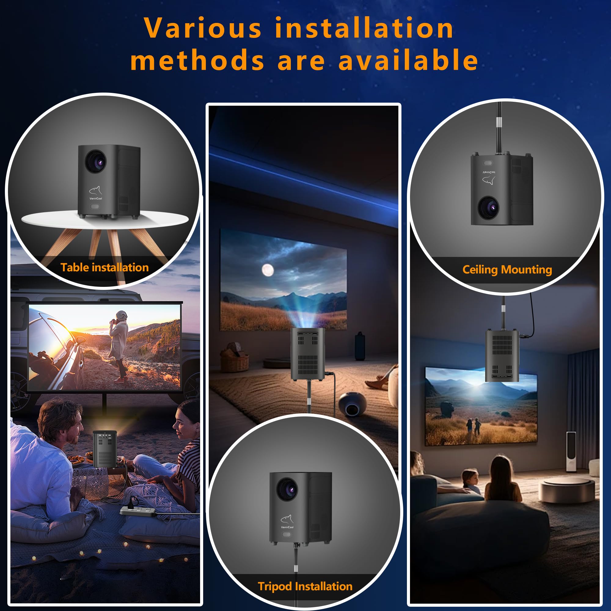 Projektor Q3 Ultra 750 ANSI/10000 ISO LUMEN Android 11 1080P 4k obsługa wyświetlacza FHD - mini inteligentny projektor WiFi i Bluetooth do kina domowego i filmów na świeżym powietrzu z