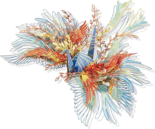 Piececool Rompecabezas de metal 3D, grúas de deseo, amuleto de amor, kit de modelo de metal, rompecabezas de bricolaje, grúas de metal 3D, kits de