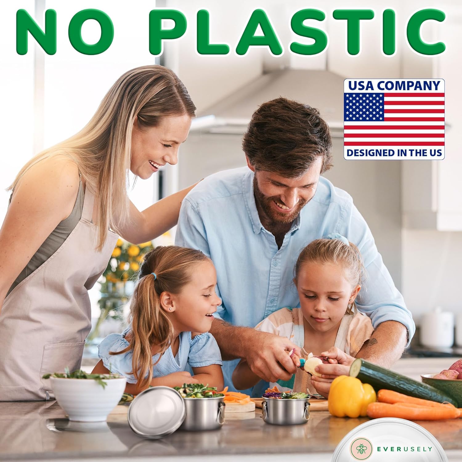 Stainless Steel Food Storage Container with Lid - 27 oz / 0.8 L - Metal Lunch Box + Meal Prep Tin with Food Safe Leakproof Seal - Stackable Pantry Snack Organizer - Reusable Travel Lunch Container - Image 9