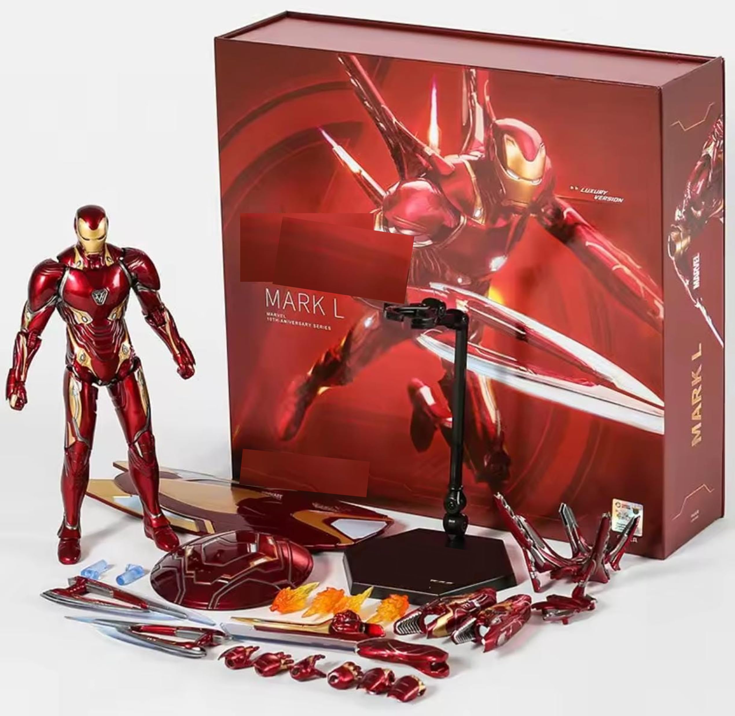 Amazon.co.jp: LonullyMege MK50アイアンマンアクションフィギュア-7