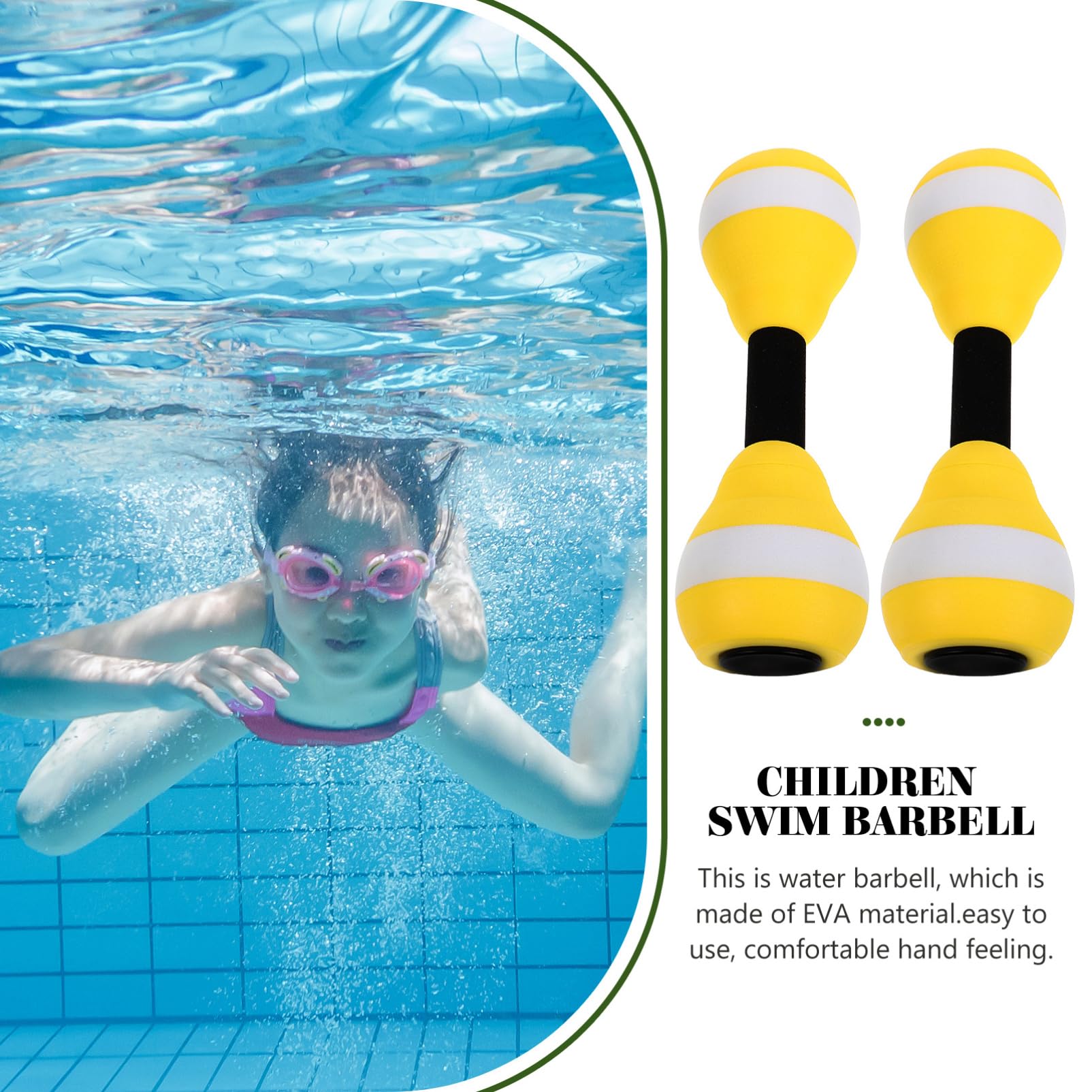 SUPVOX Brassards de Natation pour Enfants haltère Aquatique pour Enfants haltère de Fitness Aquatique Jeux de Piscine pour Enfants Jeux Piscine Bebe Barre d'exercice Aquatique