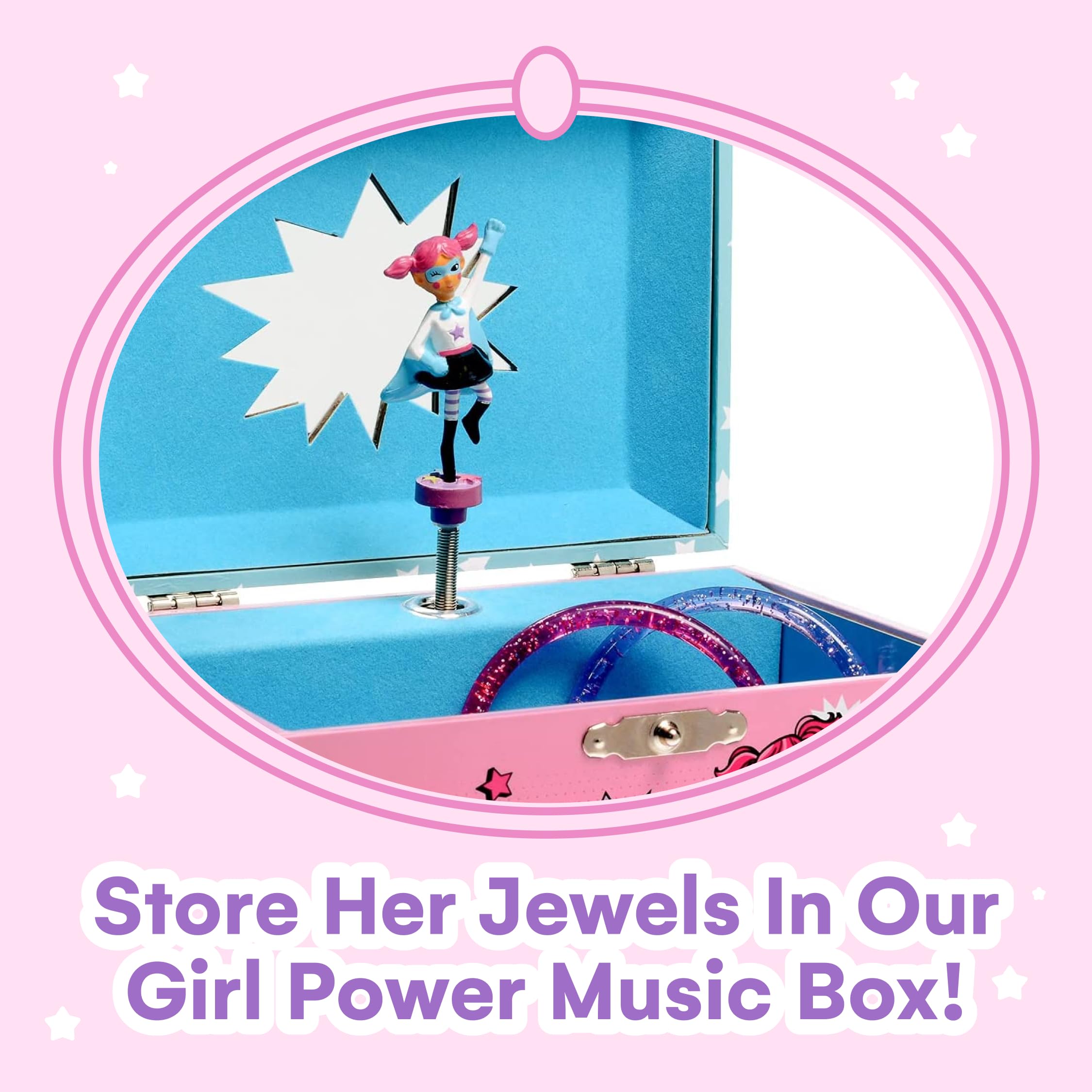 Jewelkeeper Girl's Musical Jewelry Storage Box with Spinning
