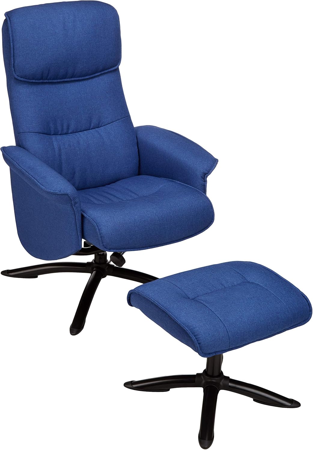 AmazonBasics Classic Linen Recliner & Ottoman Set For