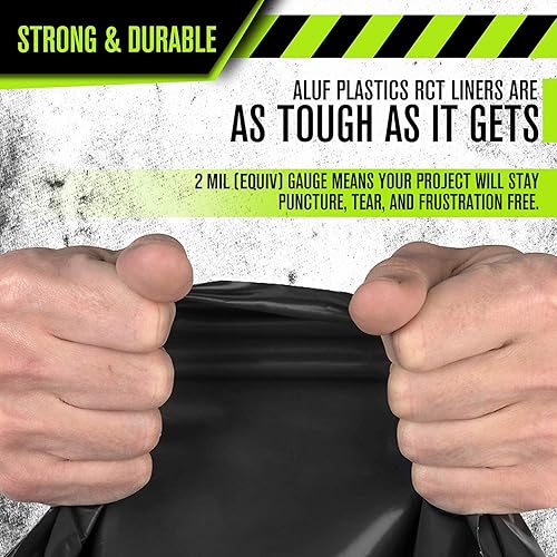 Miniatura 3 de Aluf Plastics Bolsas para basura de servicio pesado de 33 galones (Enormes corbatas con solapa de 100 ct.  W) - Equiv. Revestimientos de basura de