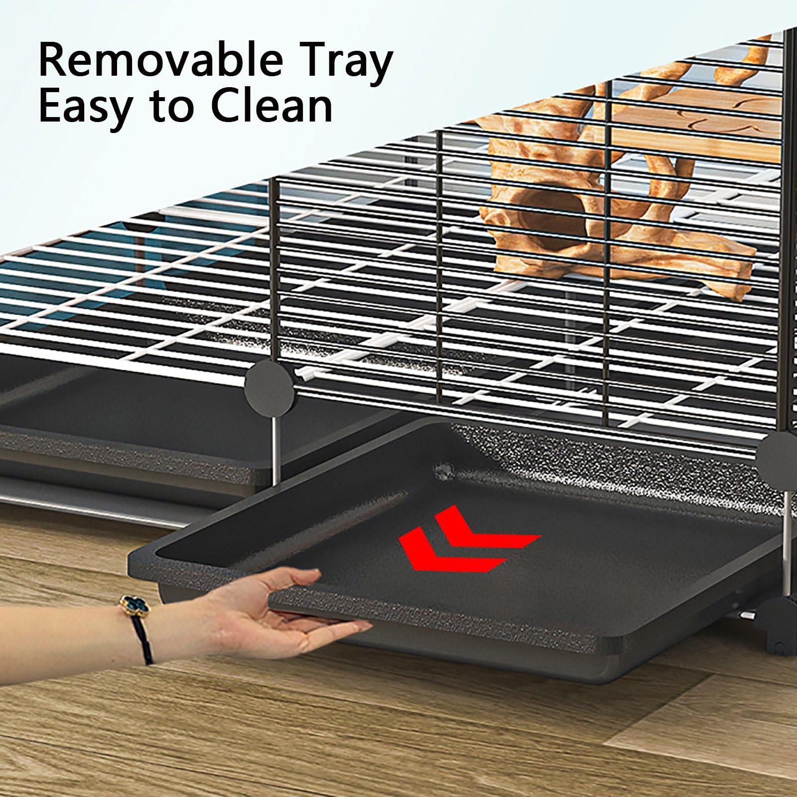 Jaula para pájaros Jaulas para pájaros Jaula de Metal para Interiores y Exteriores con Bandeja extraíble para periquitos Loros Agapornis Palomas Cacatúas Guacamayos Jaula de Vuelo para pájaros (T