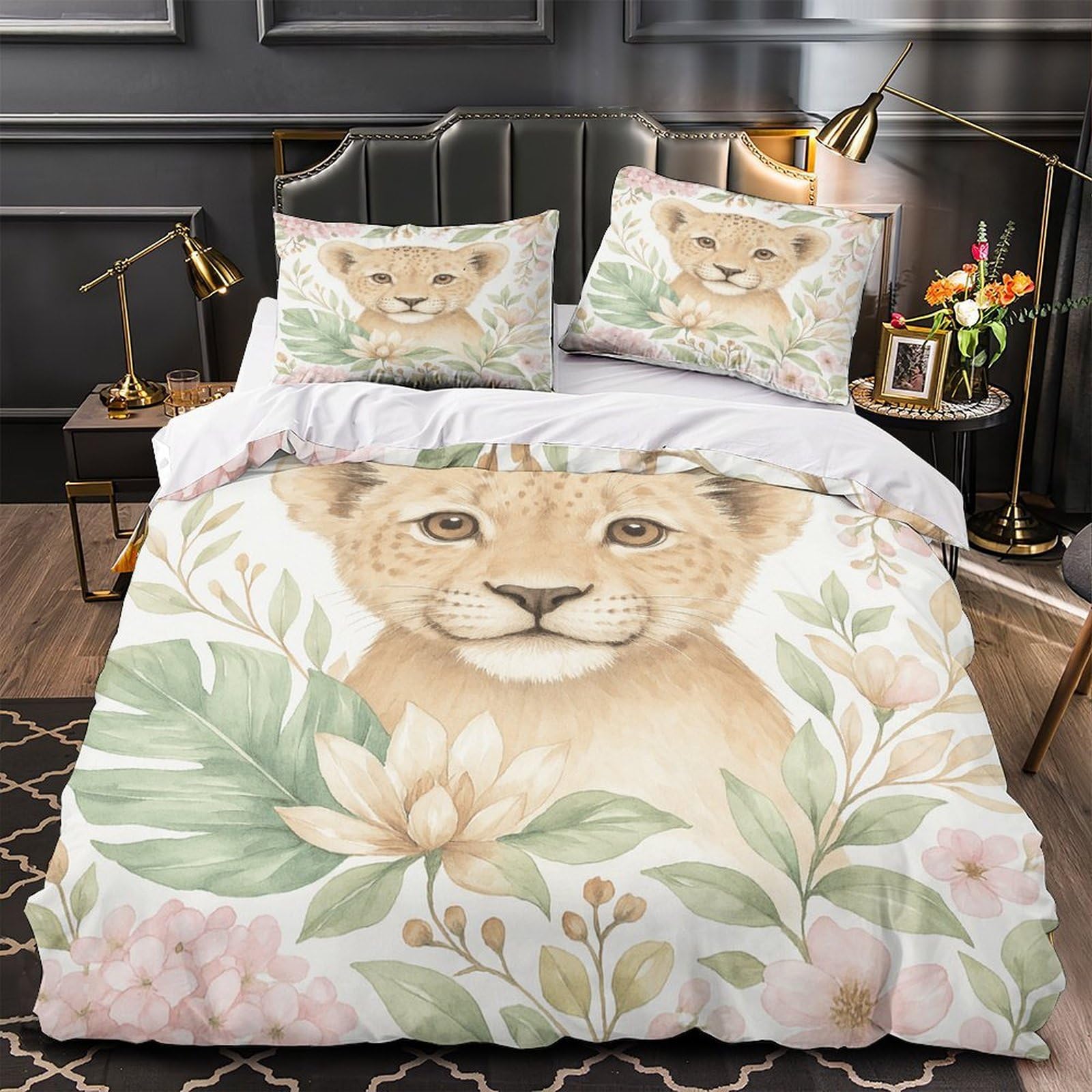 Housse de couette hypoallergique lionceau pour protéger la peau sensible des enfants