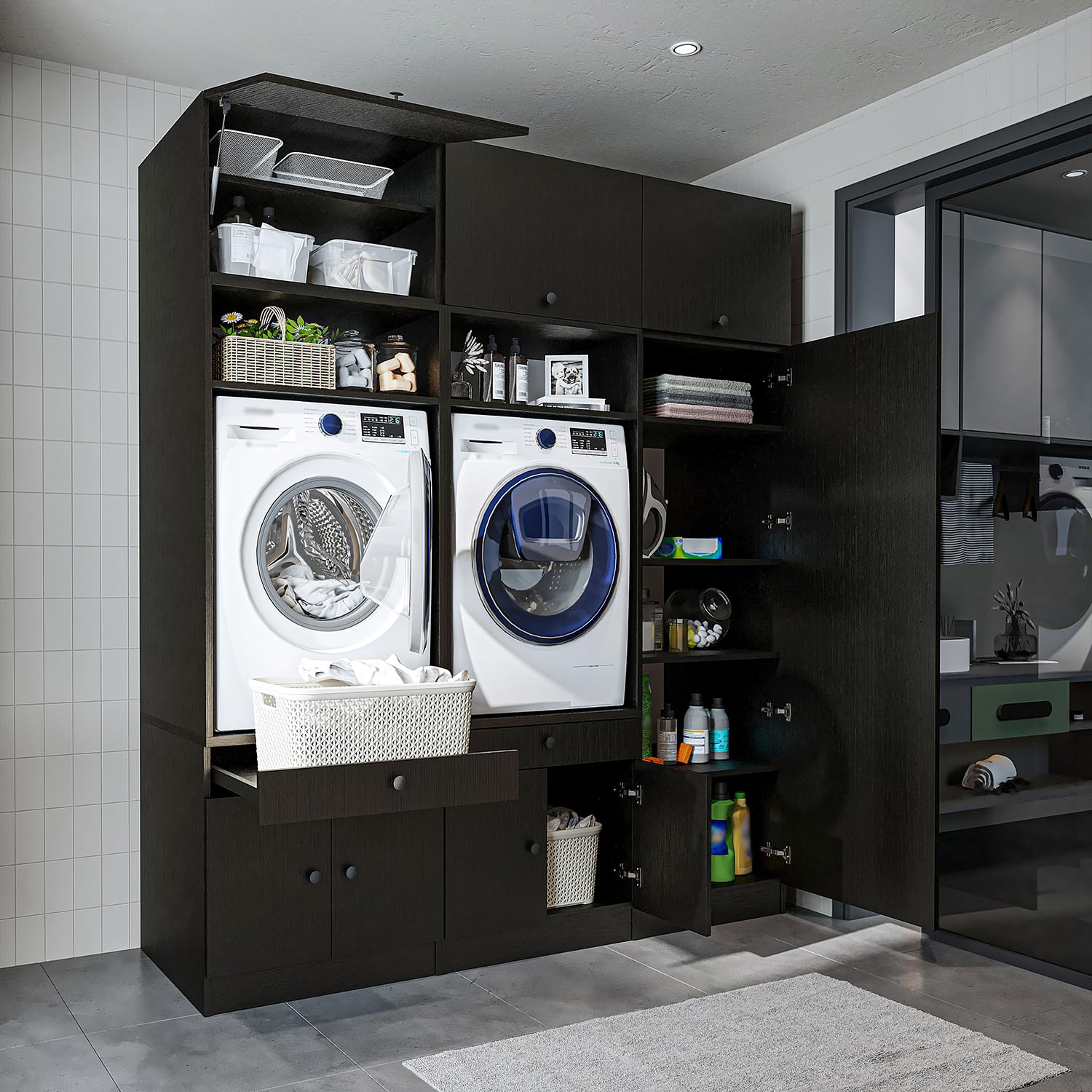 Venetië Multifunctionele kast, opbergkast met lade, deuren en