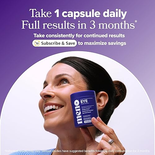 Miniatura 4 de O Positiv MENO Cápsulas de salud ocular  Apoyo diario para la fatiga ocular, sequedad ocasional y producción saludable de lágrimas  con luteína,