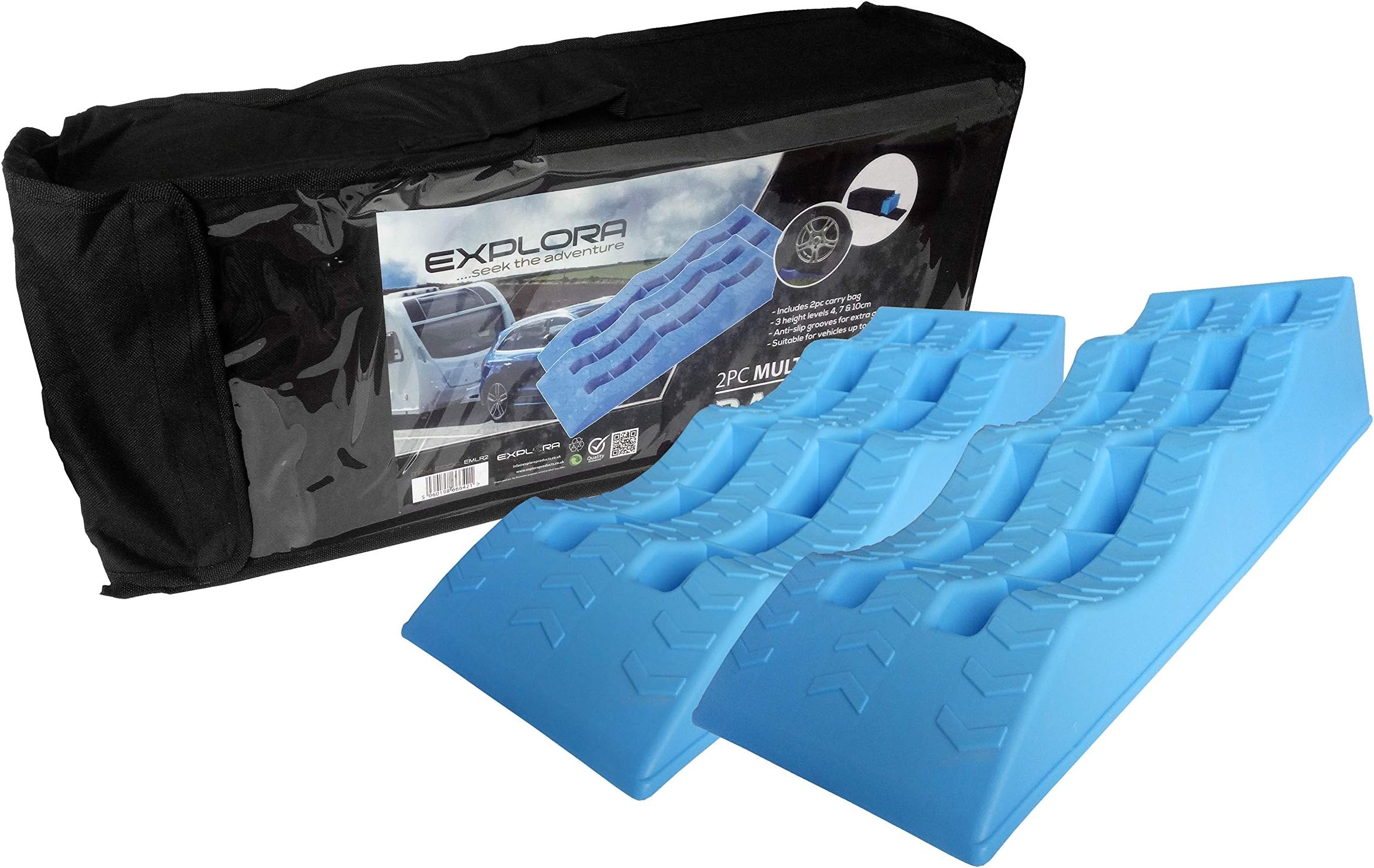 Explora® EMLR2 Caravan Levelling Ramps With Storage Bag
