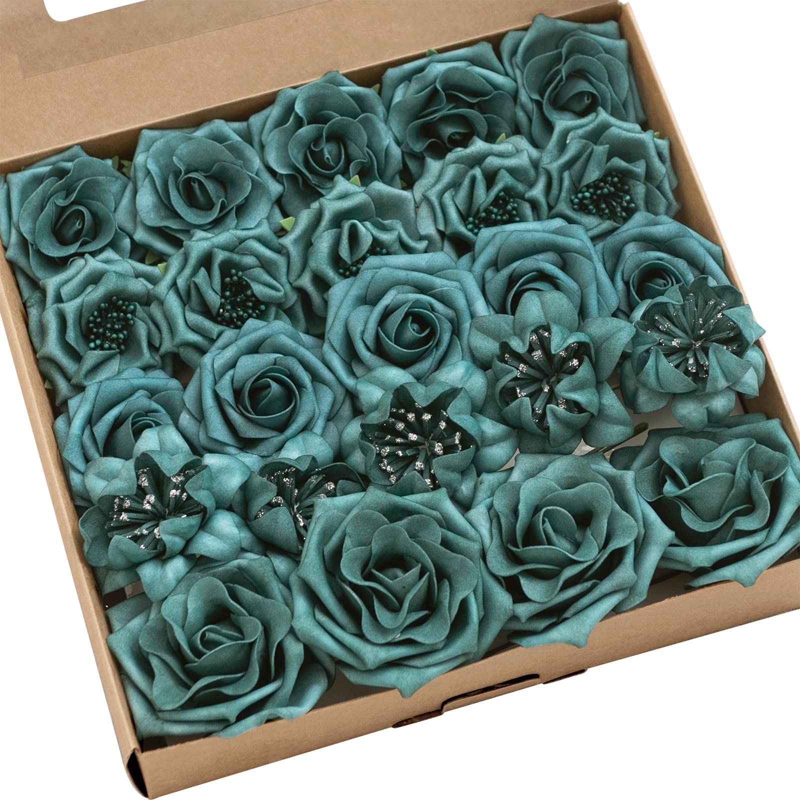 Ling's Moment Artificial Flowers - Orange & Dusty Rose -27