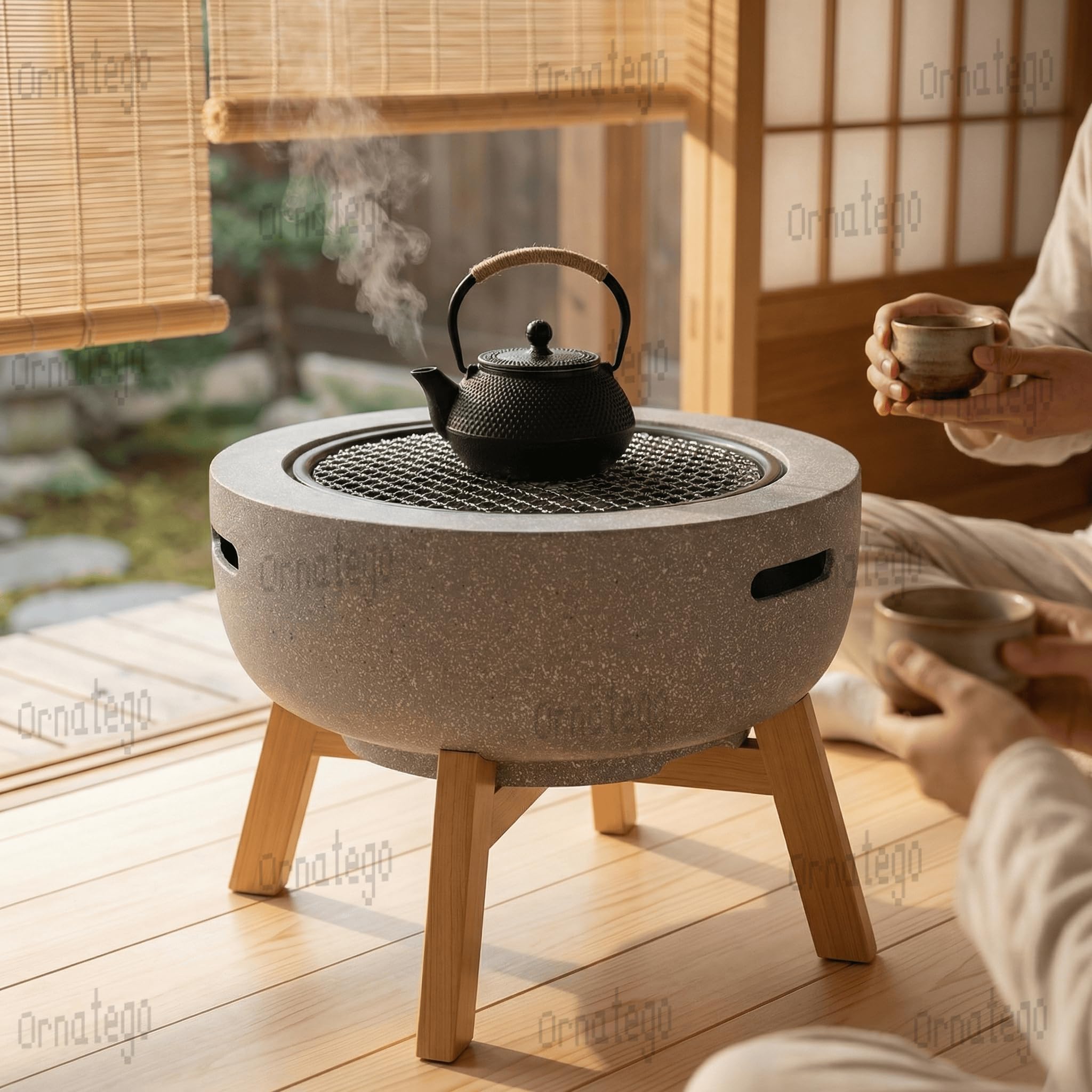 Amazon.co.jp: Ornatego 囲炉裏 火鉢セット 家庭用 室内・屋外兼用