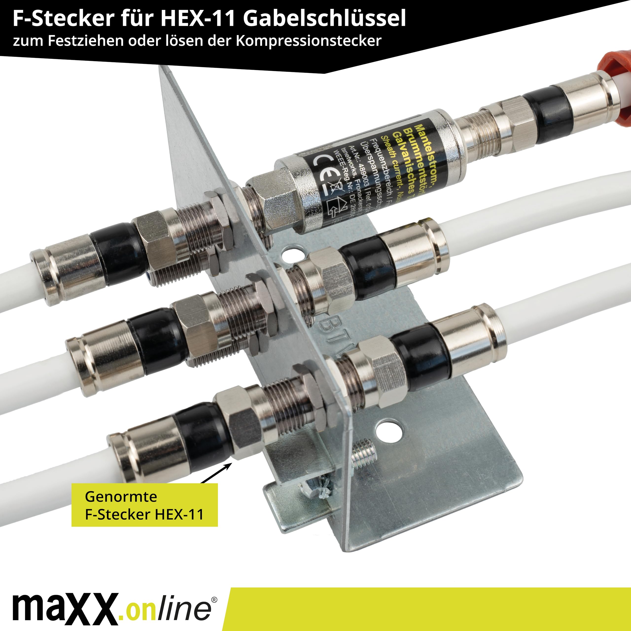 Lot de 20 connecteurs F et pince de compression, connecteur d'antenne coaxial, connecteur de compression, fiche satellite pour l'intérieur et l'extérieur, fiche coaxiale