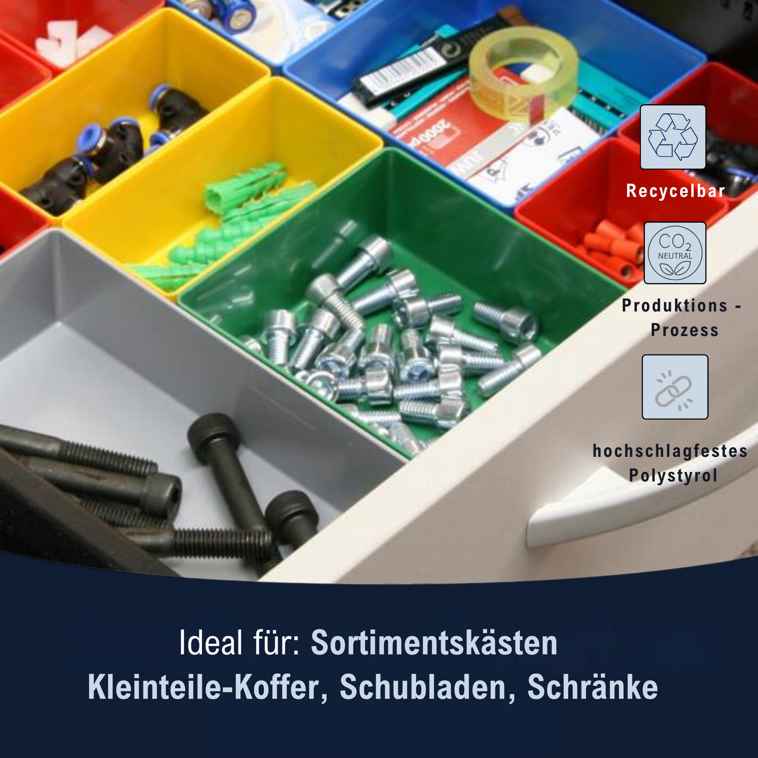 Hünersdorff Sortimentskoffer-Einsatz  L X B X H  108 X 54 X 45 Mm Anzahl Faecher 1 Inhalt 1 St 813704