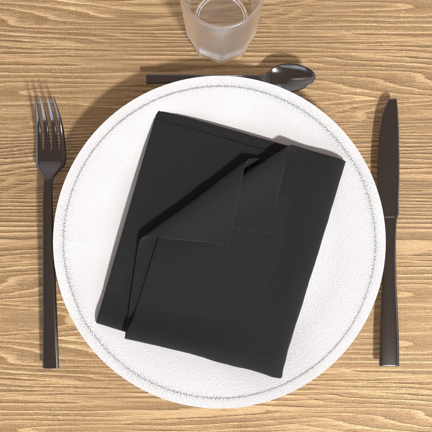 ALIX Set of 3 Napkins Black