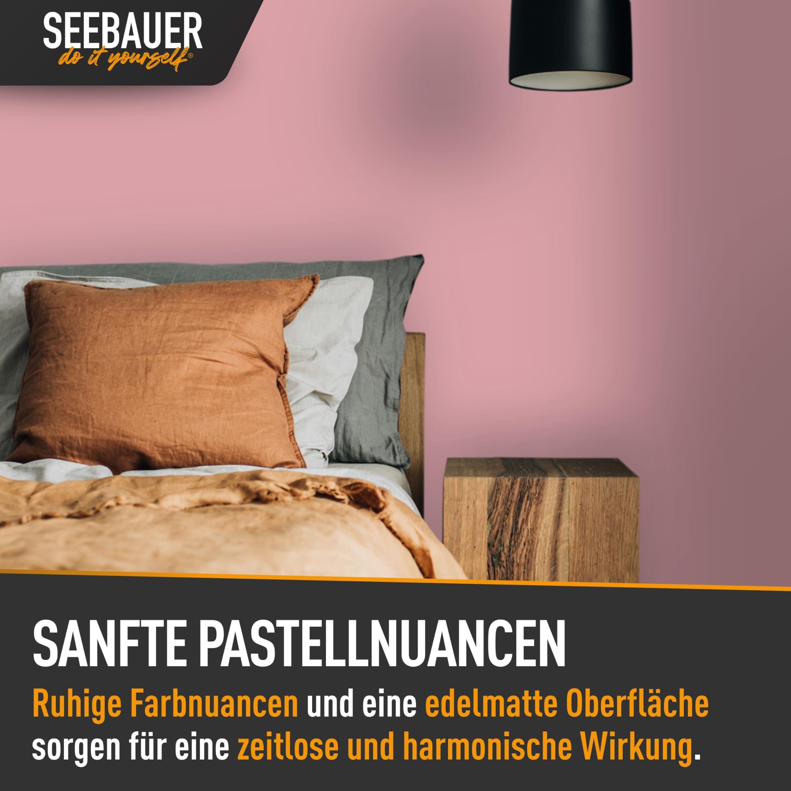 Pastellfarbe PASTELLA Pink 2,5L (Pink Blush) Edelmatte Wandfarbe Rosa - Innenfarbe sehr hohe Deckkraft - Matt, Abwaschbar und Tropffrei