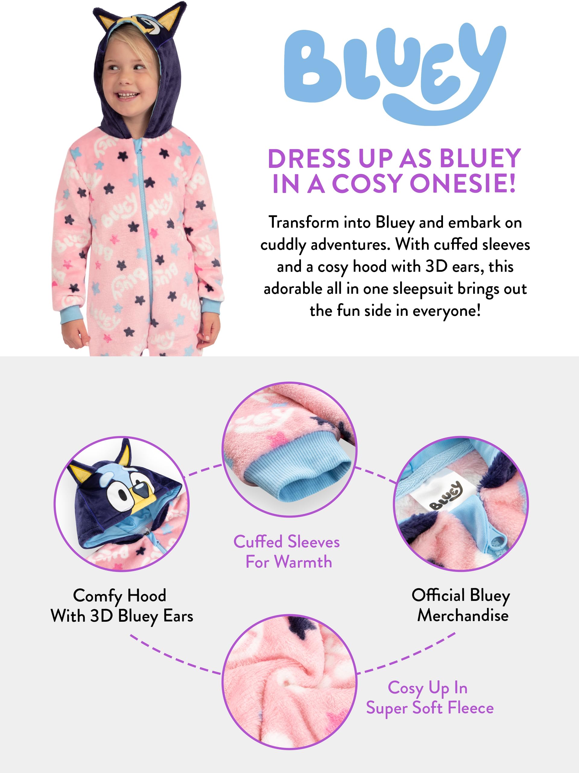 BlueY Onesie | Rosa Onesie Madchen | Jumpsuit Kinder | Schlafoverall Madchen