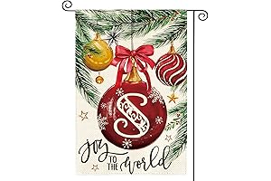 AVOIN colorlife Monogram Christmas Garden Flag Ornament Baubles