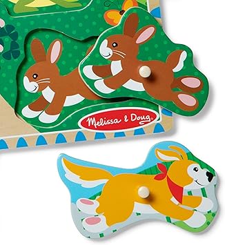 Melissa & Doug Pets Wooden Peg Puzzle (8 pcs)