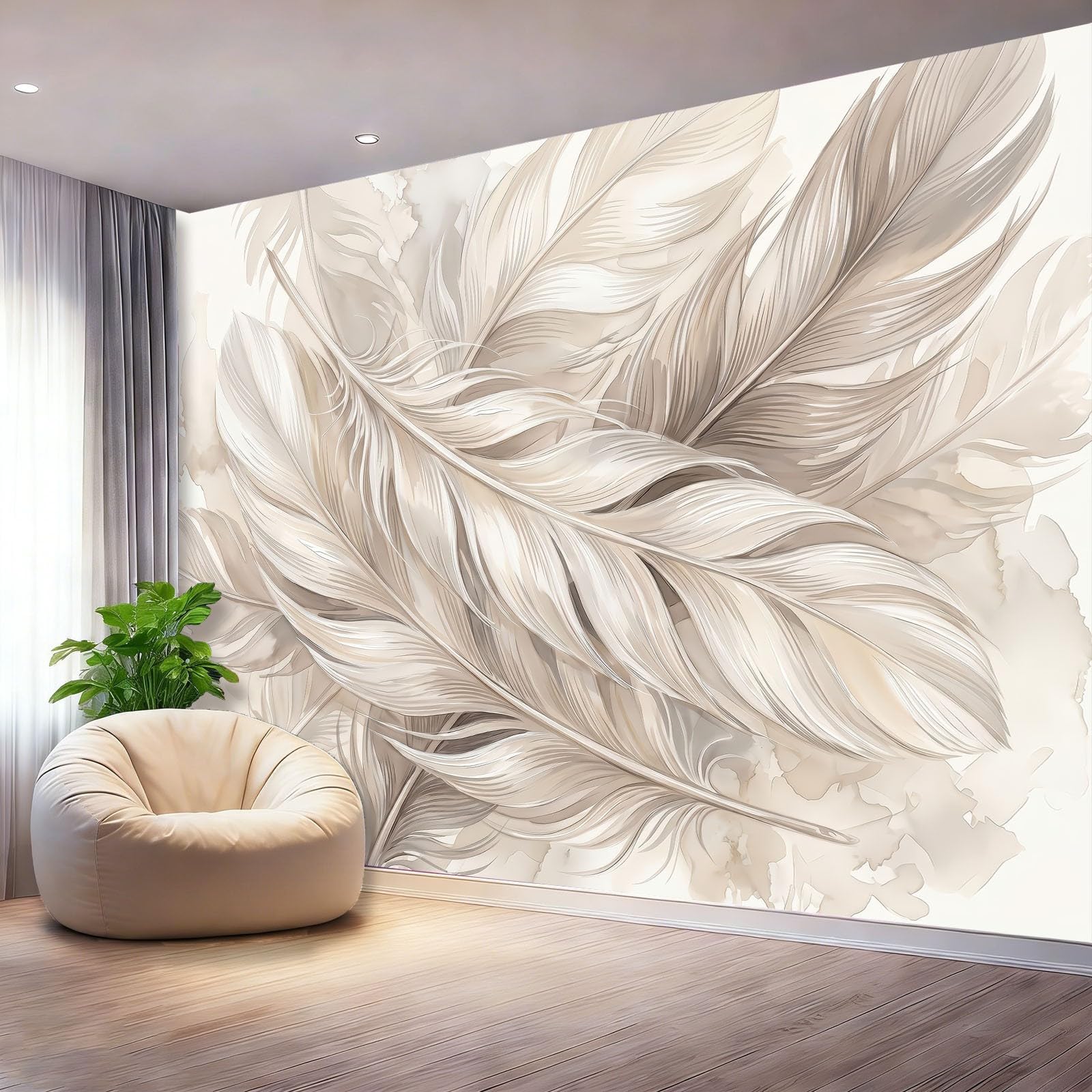Fototapeta z włókniny 350 x 256 cm – fototapety do salonu, sypialni, biura, pokoju dziecięcego, jadalni – nowoczesna, minimalistyczna tapeta na flizelinie tapeta ścienna, efekt 3D, ręcznie malowane