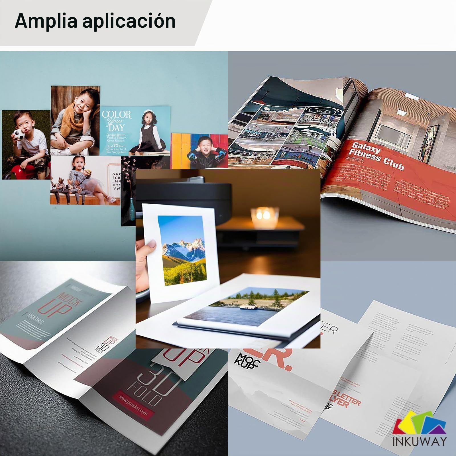 A4 260gsm papel fotográfico de inyección de tinta mate de doble cara de espesor - 100 papel de impresión de inyección de tinta para folletos, tarjetas de libros fotográficos y cartón