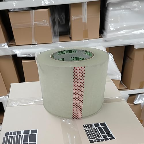 Miniatura 2 de Paquete de 2 cintas de embalaje resistentes, transparentes, 4 pulgadas de ancho, 0.106 in de grosor, 145 yardas de longitud de rollo Mega Roll