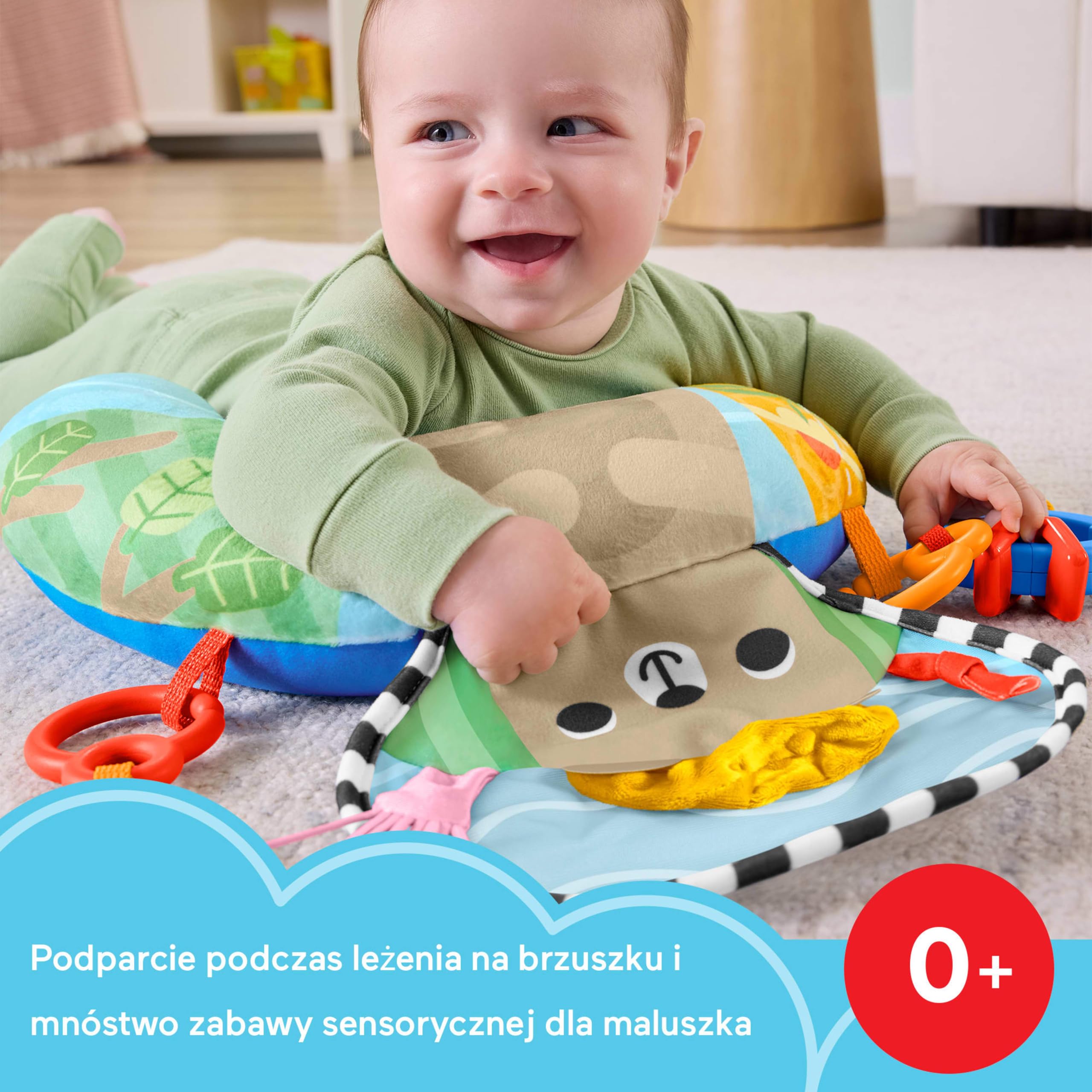 Fisher-Price Sensory Adventures Klin do zabawy na brzuszku